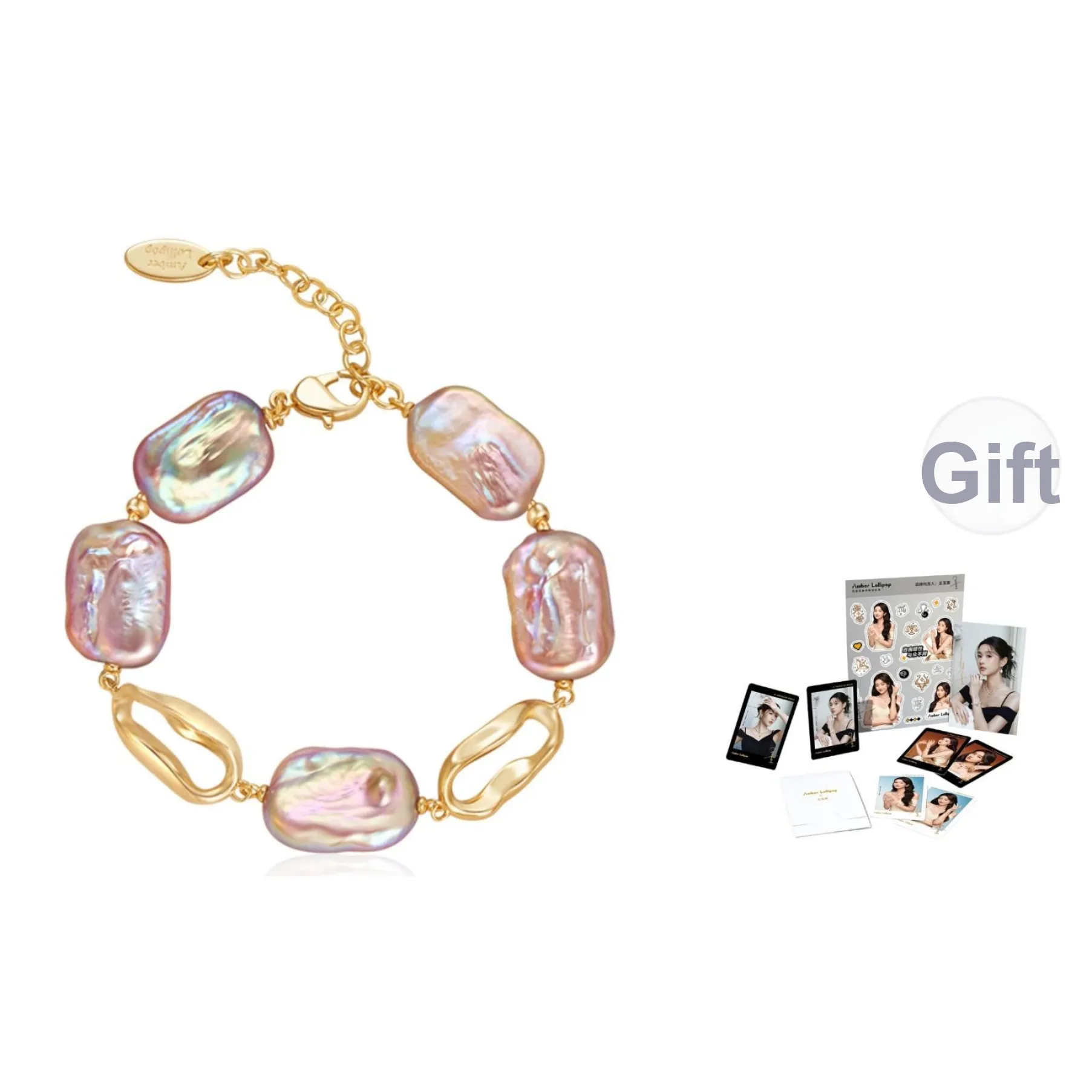 Amber Lollipop Барокко Светло-фиолетовый Жемчужные браслеты Женские