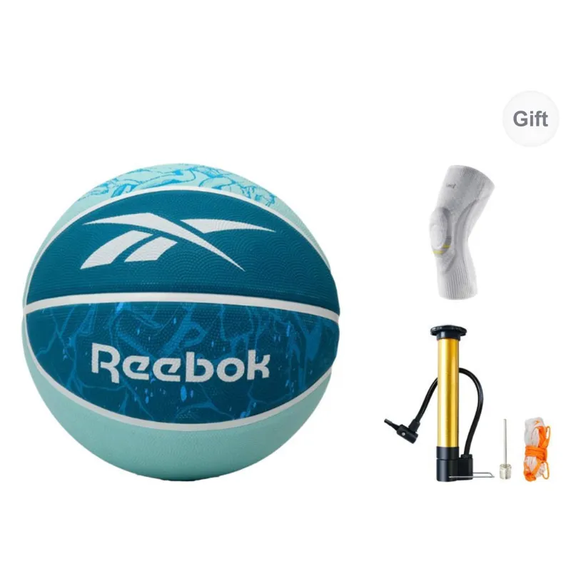 Reebok Rubber Basketball Blue Size 7 Street Training Competition Unisex-5
