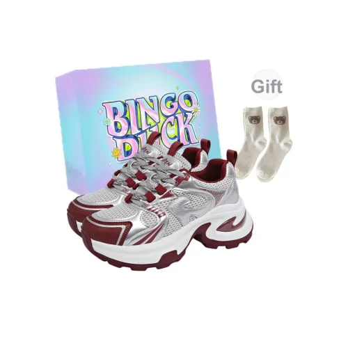BINGO DUCK Противоскользящие низкие топовые кроссовки с толстой подошвой женские