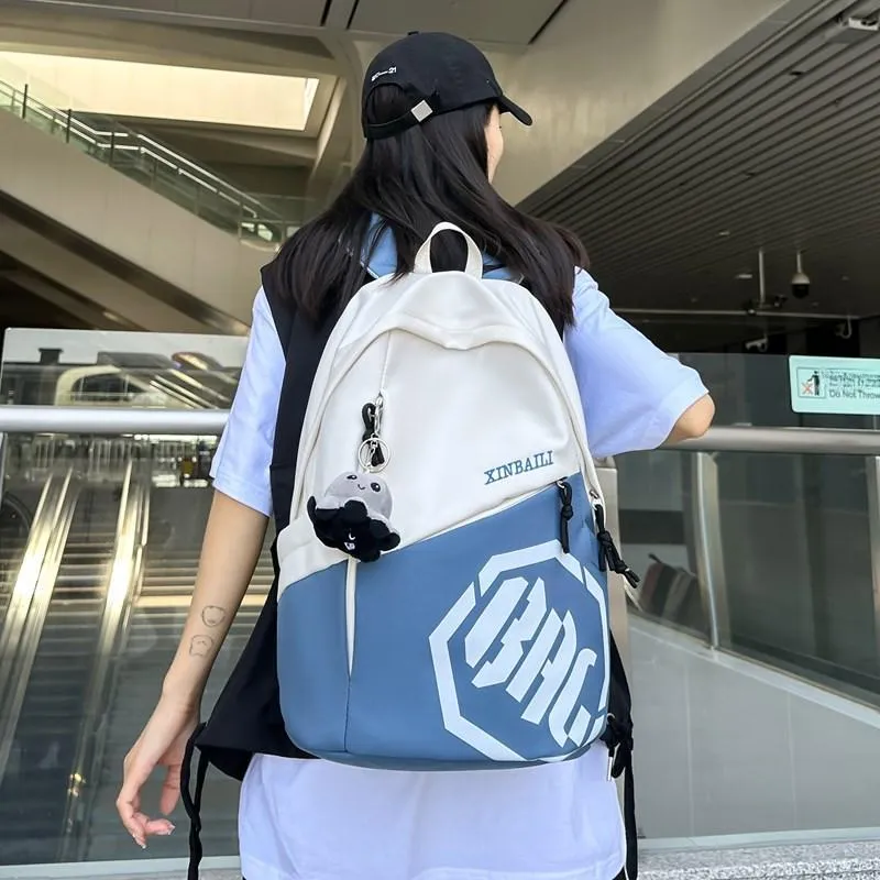 HCXK Composite Cloth Backpack Unisex Gray/Black/Red/Khaki/Blue-22