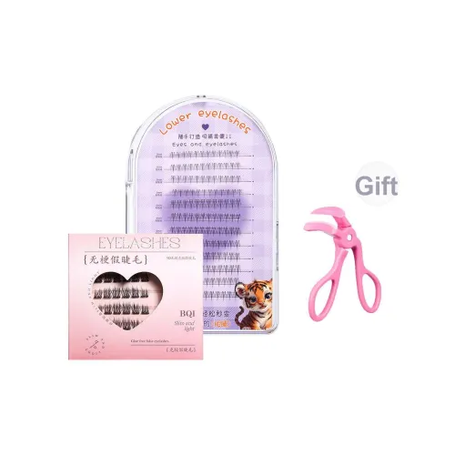 BQI [Combo Set+Пинцет] Natural Lively Подкладка для завивки ресниц Sensation Сегментированные Самоклеящиеся Накладные ресницы Один Кластер