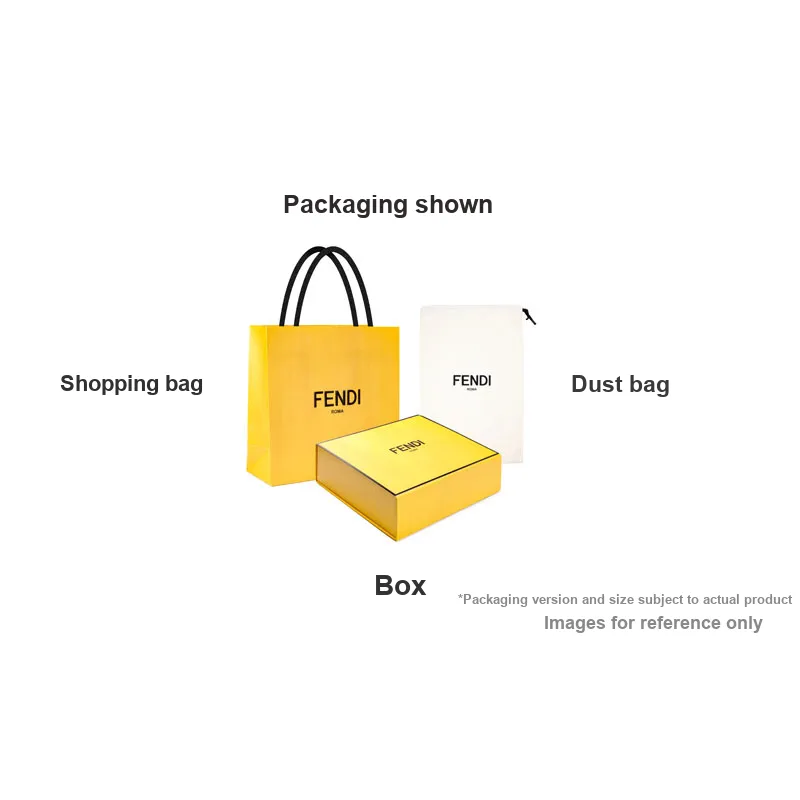 FENDI FRGMT Junya Ito Collaboration Baguette Jacquard Fabric Shoulder Bag Women's Yellow-6