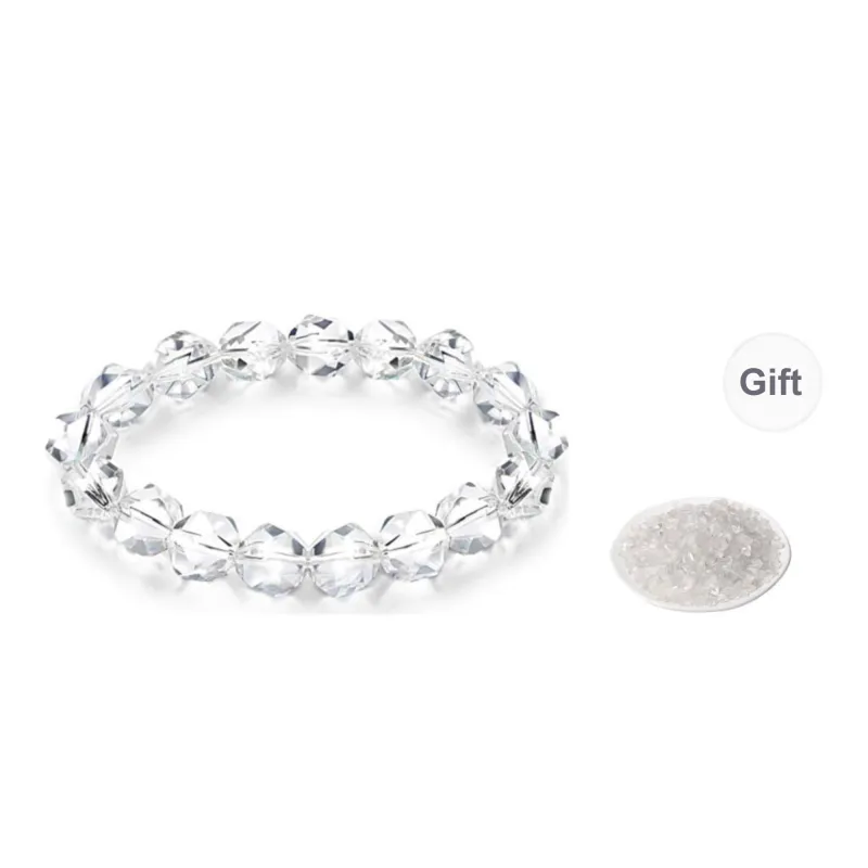 LUXLINE Natural White Crystal Bracelets Unisex-0