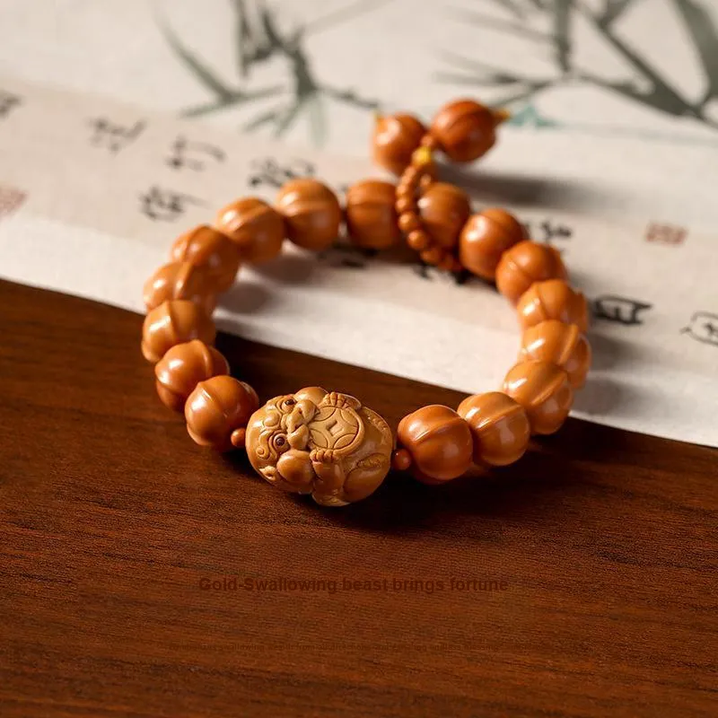 HANCANG Monkey Head Walnut Bracelets Unisex-1