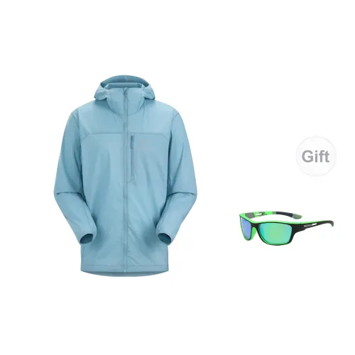 Arcteryx Squamish Windbreaker Jackets Men Bamboo Moon Blue - Includes Eyeglasses