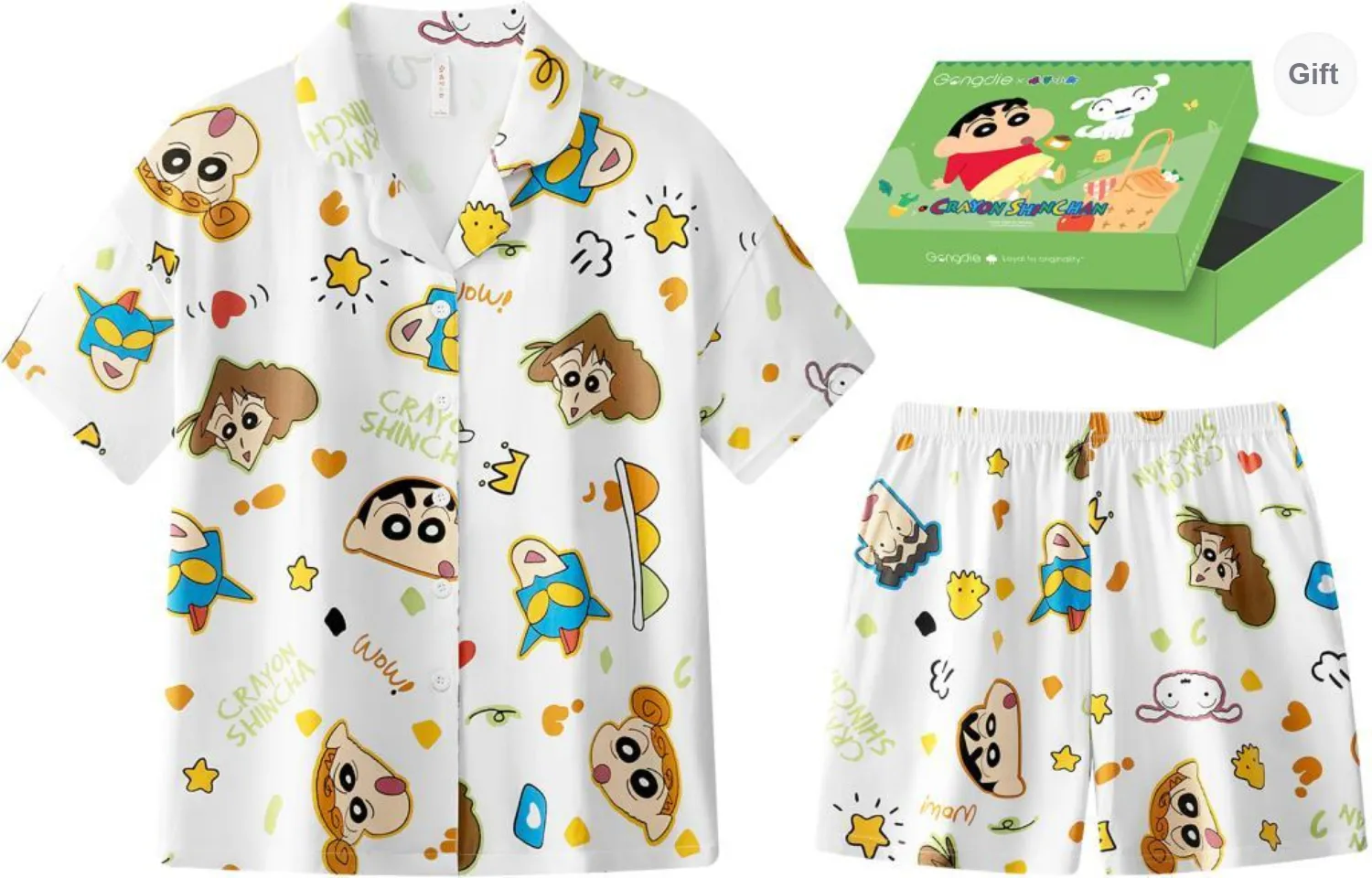 Gongdie x LABIXIAOXIN LIANMINGKUAN Pajama Set Unisex White Gift Box Set
