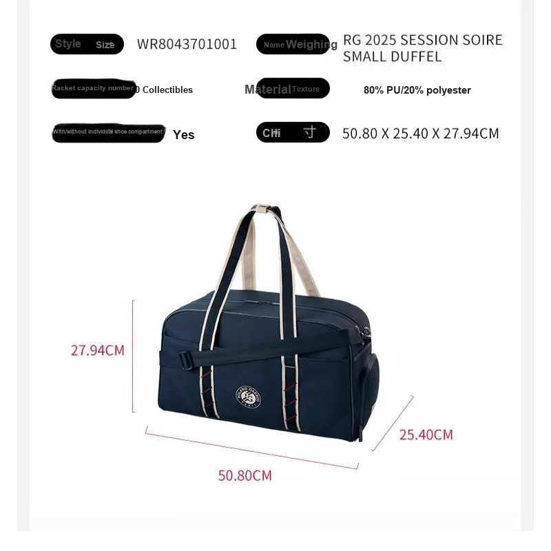 Wilson Tennis Racket Bags PU Polyester Fiber Unisex Navy Blue-1