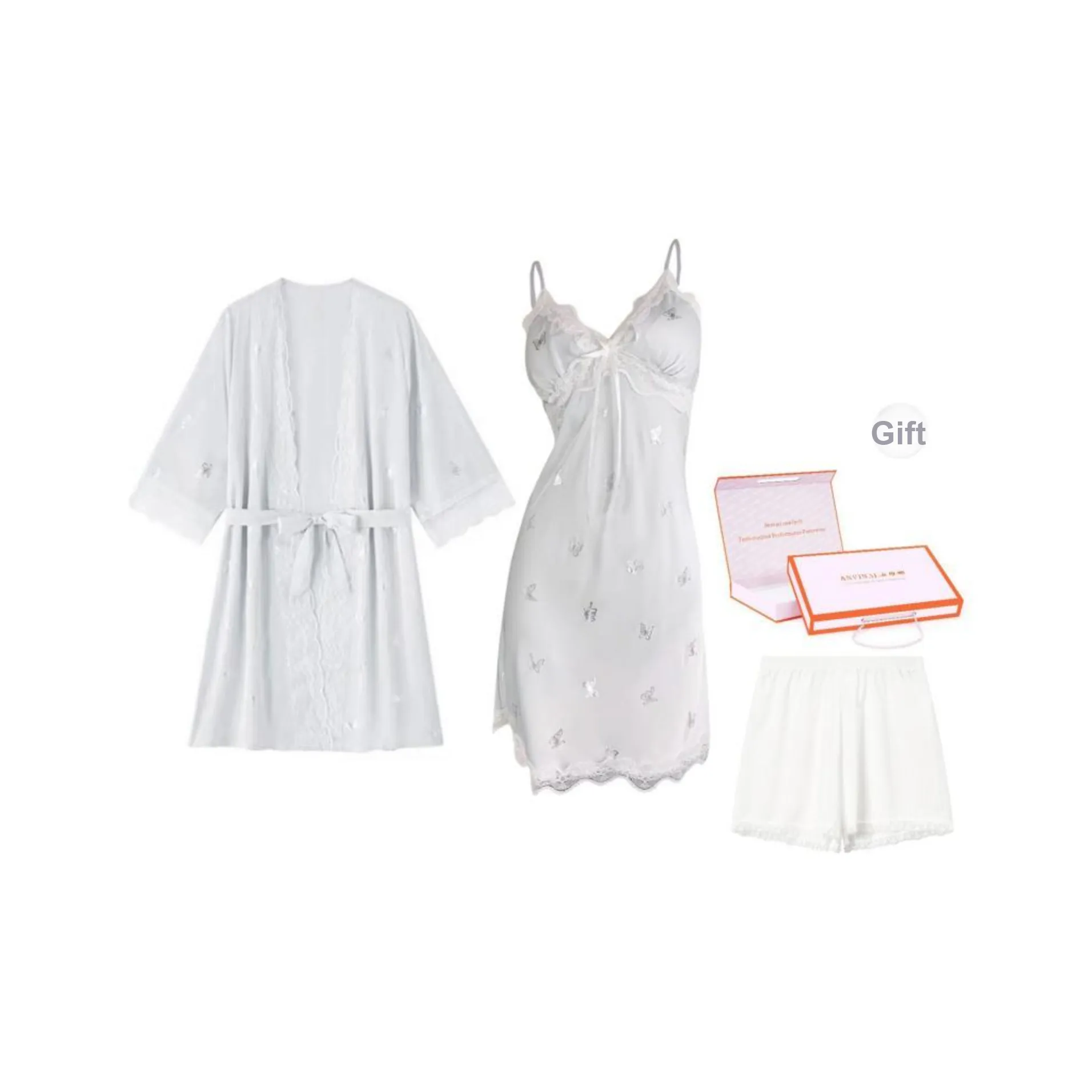ANVINAL Nightgown Women's Light Blue