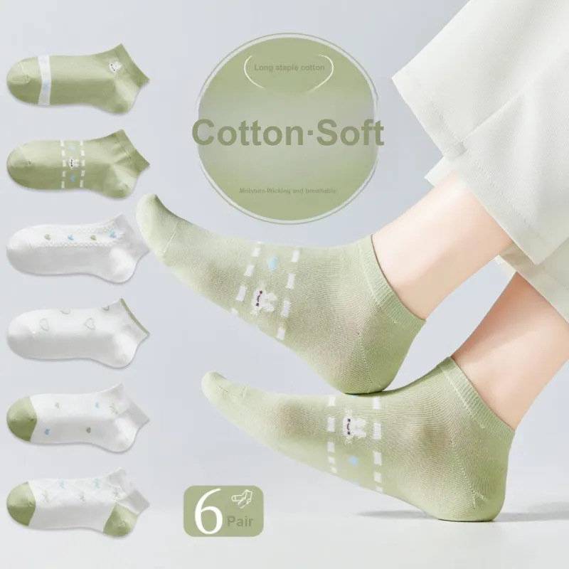 MIIOW Ankle Socks Women's 6 Pack Mixed Color-1