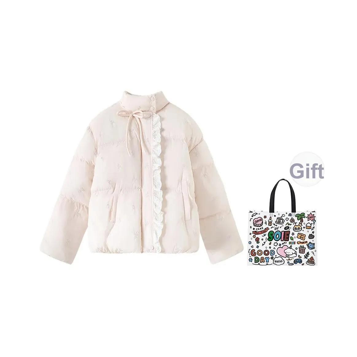 SOIE Розовый Женский пуховик