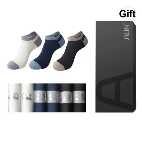 AUN Смешанный цвет Мужские носки No Show