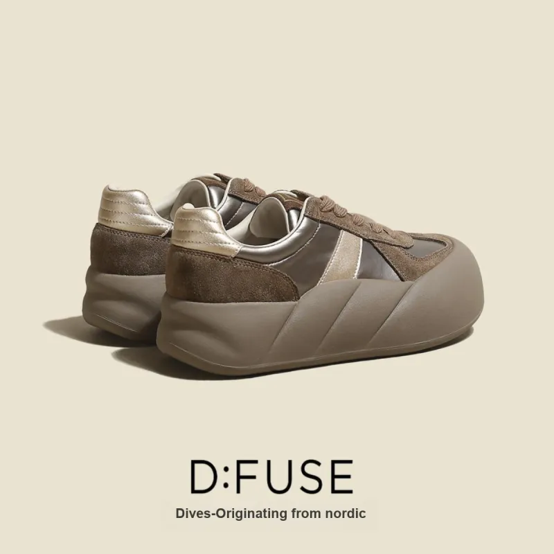 D FUSE SCANDINAVIA Skateboard Shoes Women's Low Top Brown-3