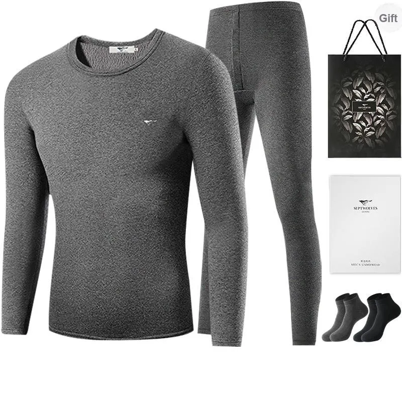 SEPTWOLVES Thermal Set Men's Gift Box Set+Shopping Bag-3