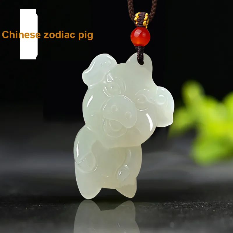 KUNYUYAO Hetian Jade Pendants White Jade Unisex-47