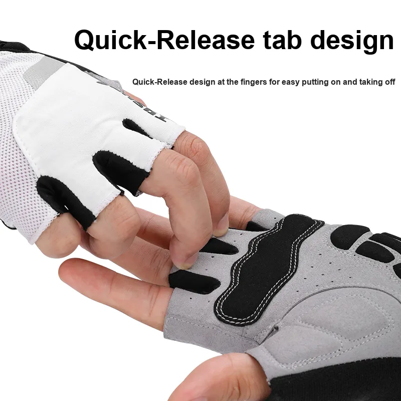 TOSUOD Cycling Glove Outdoor Unisex Back Of Hand Nylon Lycra Fabric; Polyester, Elastane White/Black/Brown-11