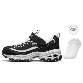 Skechers Kids Slip Resistant, Abrasion Resistant, Breathable Low Top Kids Lifestyle Shoes White Black Kids'