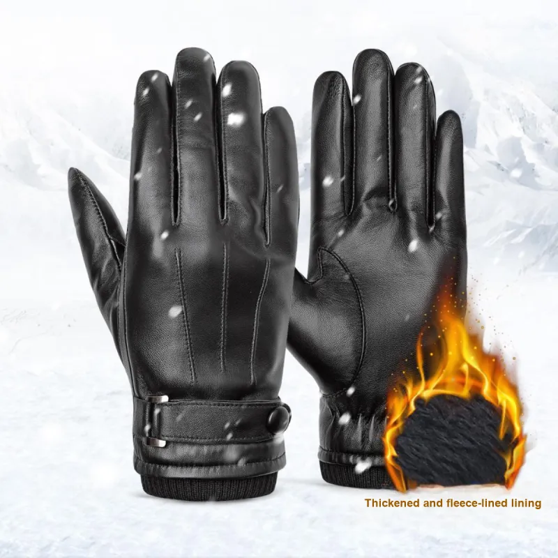 BISON DENIM Sheepskin Gloves Men's-3