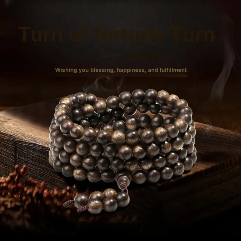 PUTUOSHANWENCHUANG Fragrance Agarwood Bracelets Unisex-1