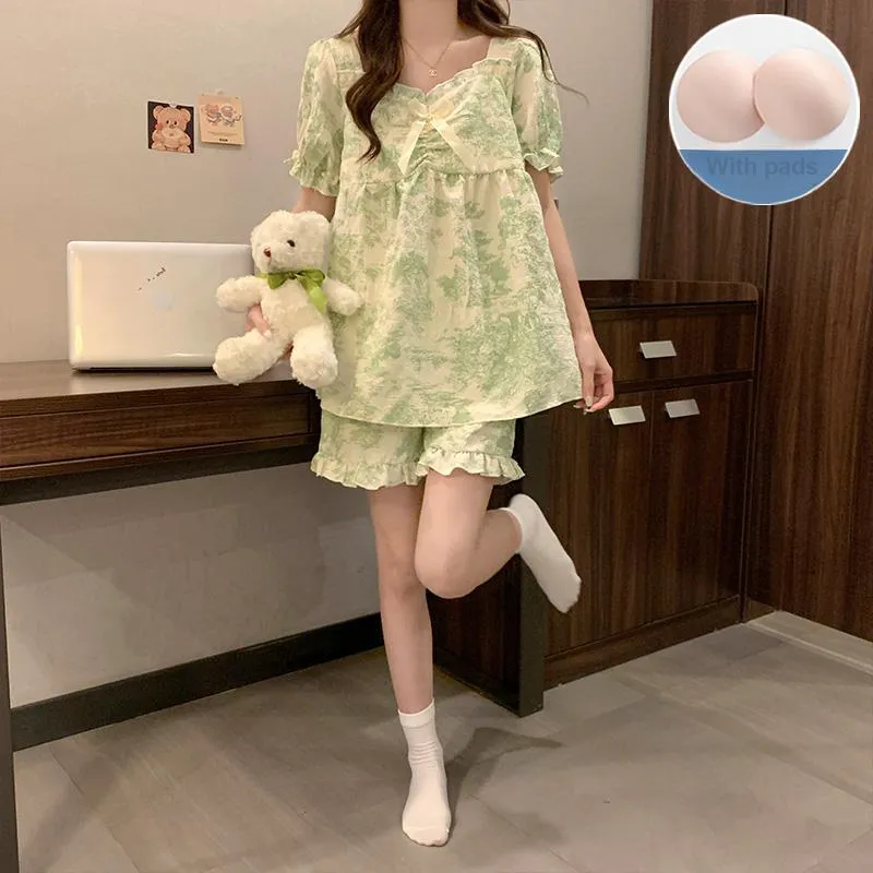 Sleeping Beauty Pajama Set Women's Light Green-5