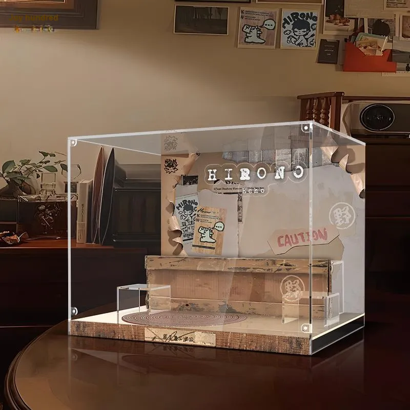 LIGHT YOUR BRICKS Compatibility Pop Mart Hirono Echo Collection Figure Display Case Model Accessories-1