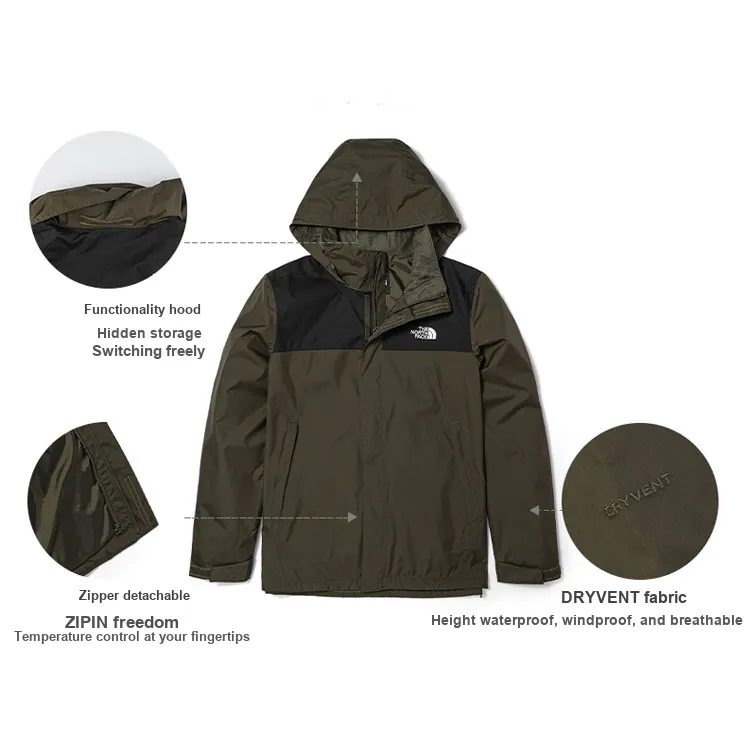 THE NORTH FACE FW22 Water Resistant Windproof Breathable Warm Windbreaker Jacket Men's Jasper-5
