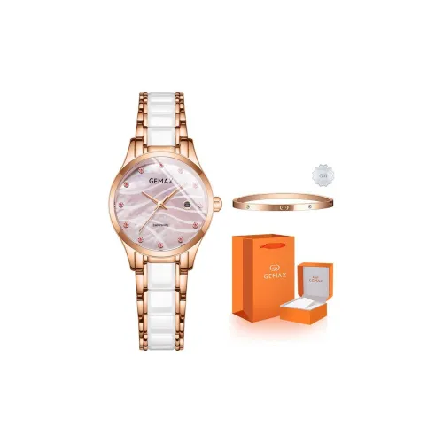 GEMAX Наручные часы Кварцевый механизм Керамика Ремешок Часы Женские Жемчужная раковина Циферблат