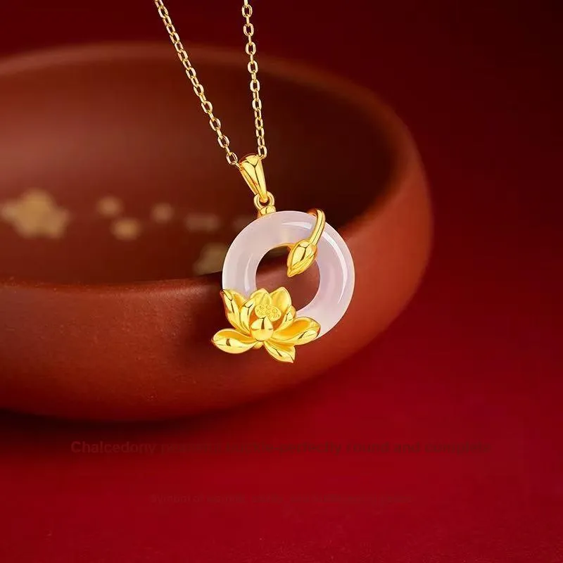 Lindian Chalcedony Necklaces Women's-3