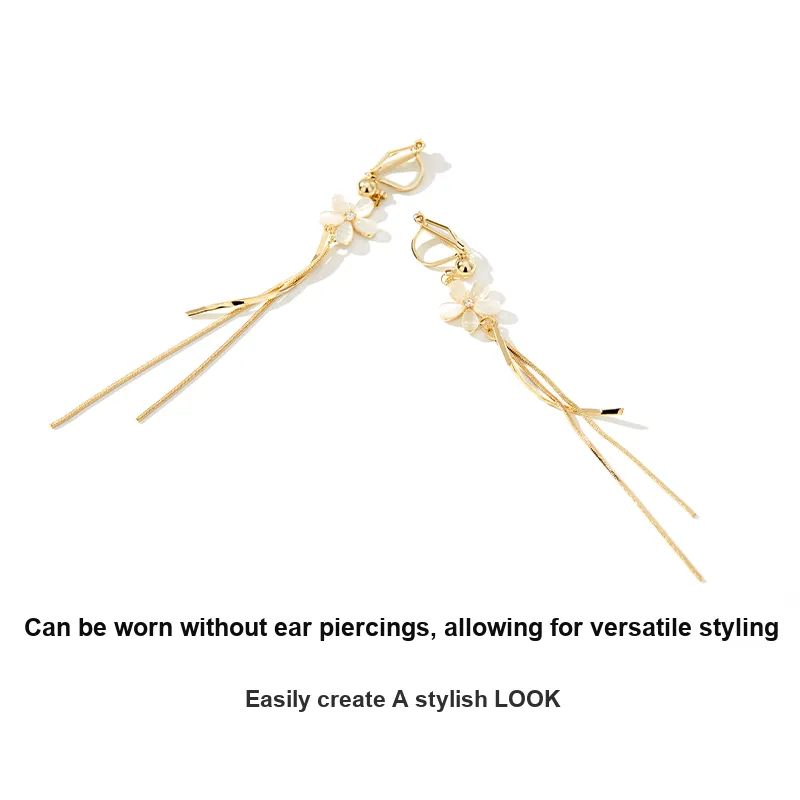 MCK Alloy Clip On Earrings Women's-2