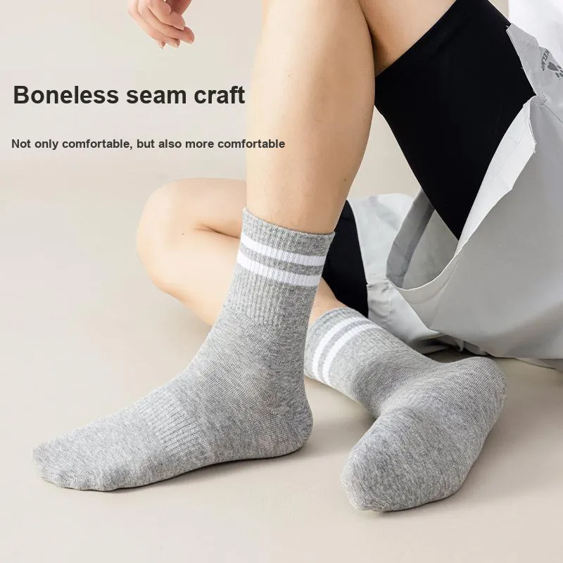 MIIOW Mid Calf Socks Unisex Shopping Bag 5 Pack-9
