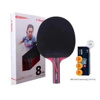 NITTAKU N802R Ping Pong Paddles Unisex All Wood With Carbon Fiber