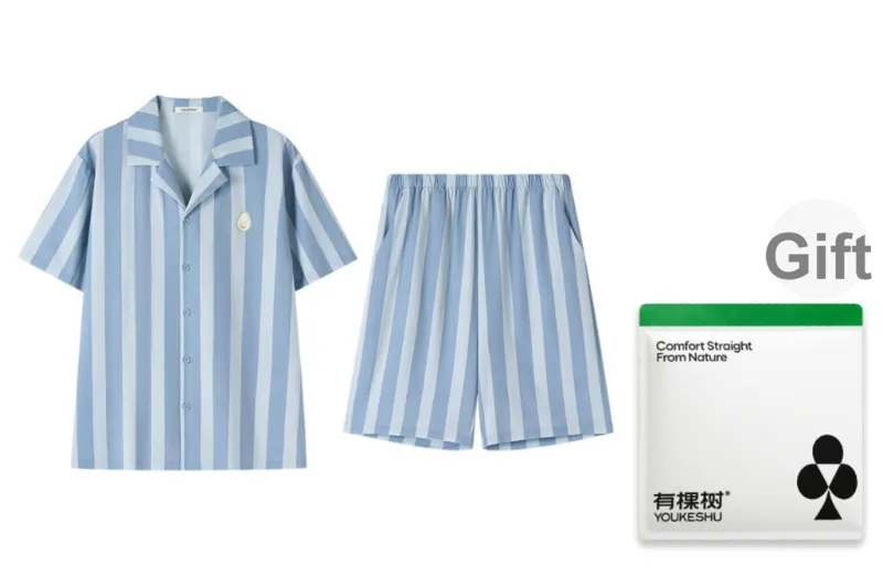 YOUKESHU Men Pajama Sets-6
