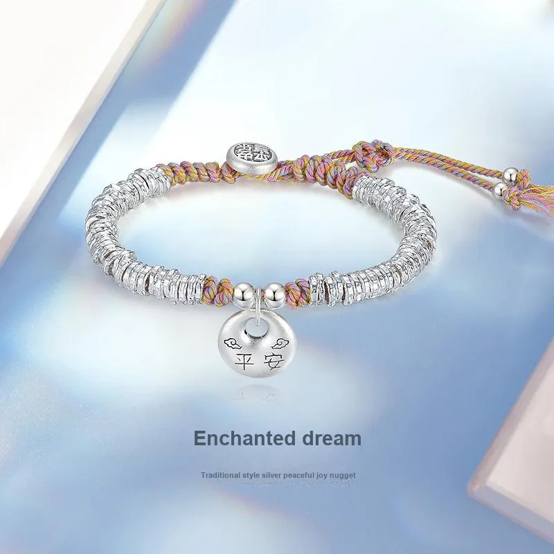 YASHENGZHUBAO S999 Fine Silver Pure Silver Bracelets Women's-3
