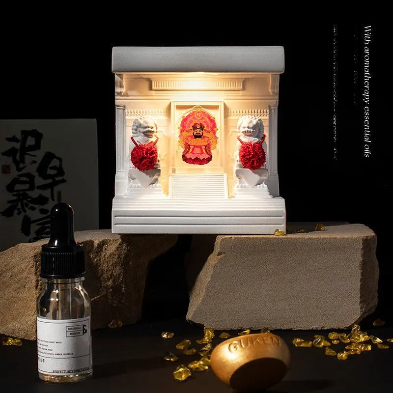 Meter Mood Enhancing Mascot Aromatherapy Lamp With Diffusion Stone Ornament Gift Box Set-2
