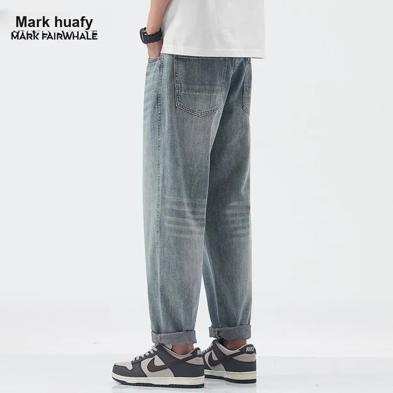 FAIRWHALE Jeans Unisex Blue Gray-4