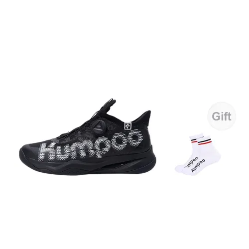 KUMPOO Badminton Shoes Unisex Mid-Top Black