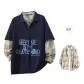 Dark Blue (Includes 1 Yellow Plaid Shirt)