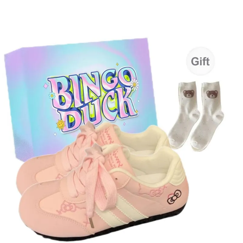 BINGO DUCK Slip Resistant Low Top Skateboard Shoes Women's-0