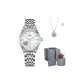 6126-Silver White Dial+Steel Band[Preserved Flower Box+Floral Necklace]