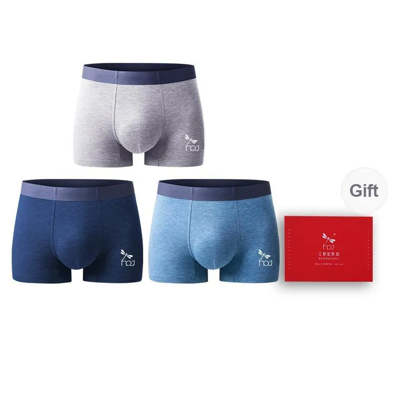 RED DRAGONFLY 50S Modal Underpants Men's 3 Piece Gift Box Set-6