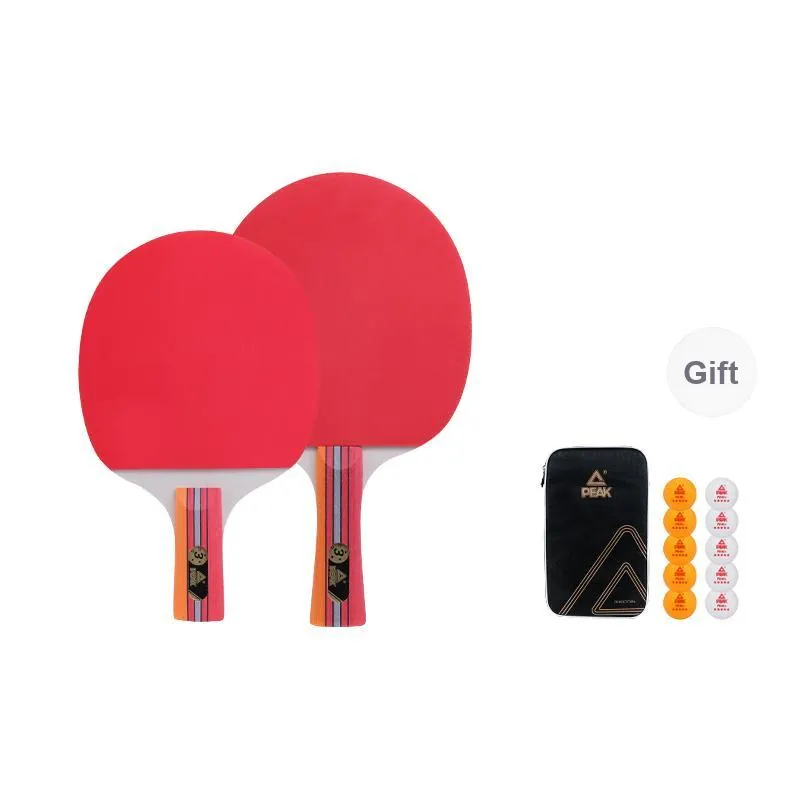 PEAK Ping Pong Paddles Unisex Poplar Black Red-8