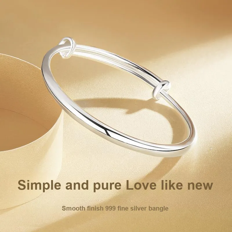 Zhenhui Silver S999 Fine Silver Sterling Silver Bracelets Women's-2