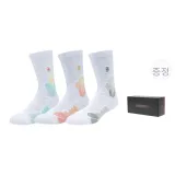 블랙 오렌지 선물 포장 + 3팩 세트 (블루 옐로우 화이트 + 핑크 옐로우 화이트 + 실버 그레이 화이트)