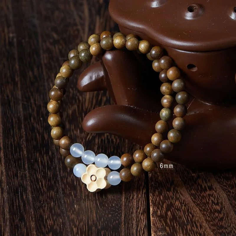 XIBAOCHUNHUA Green Sandalwood Bracelets Unisex-2