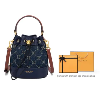 MashaLanti Fabric Shoulder Bag Crossbody Bag Handbag Small Size Women's Royal Blue