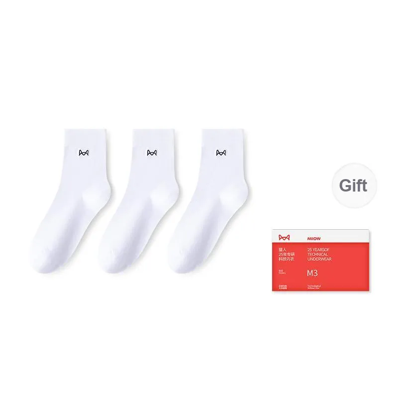 MIIOW Mid Calf Socks Men's Shopping Bag 3 Pack-5