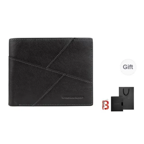 Sharkborough Cow Leather Wallet, Wallet, Wallet, Credit Card Holder Regular Men's Black
