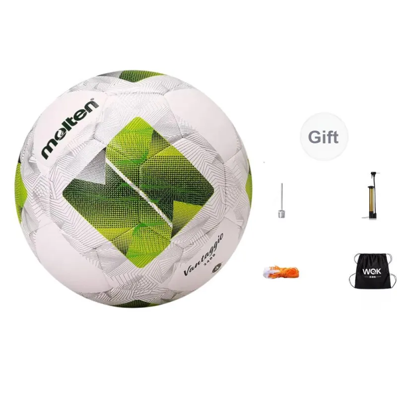 Molten Size 4 Soccer PU Machine Stitched Soccer Ball Unisex White Green-0