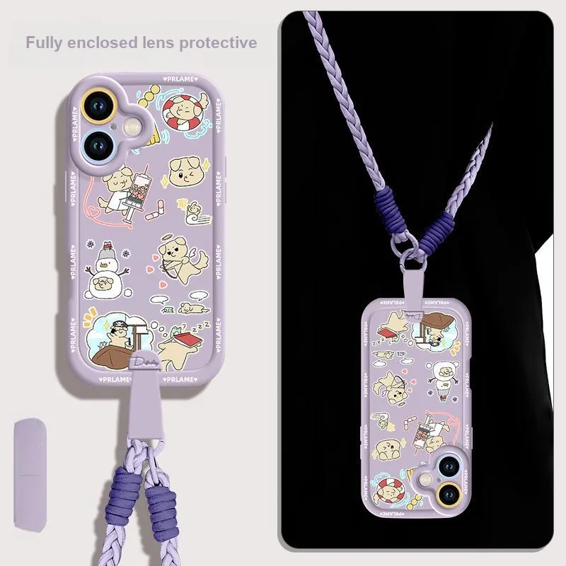 Sen Dog Silicone Material Crossbody Handheld Original Phone Cases Compatible With Apple 16 Pro Max/Pro/Plus/15/14/13-37