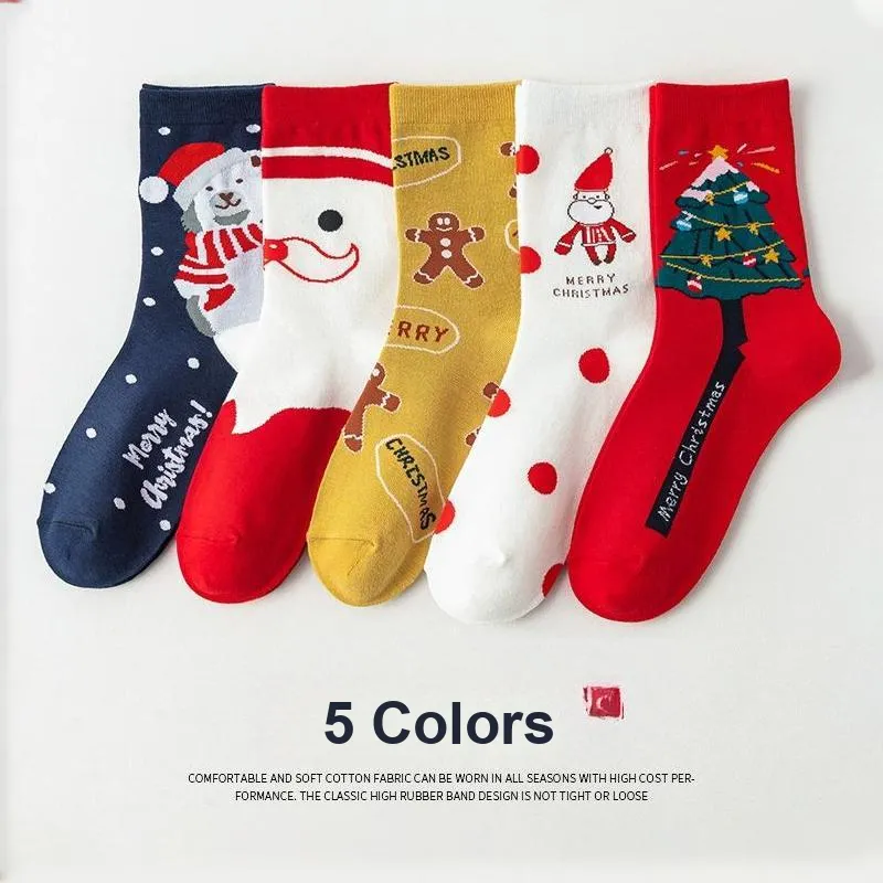 MIIOW Trend Party Series Mid Calf Socks Unisex 5 Pack-3