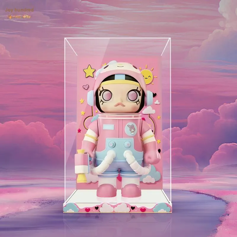 LIGHT YOUR BRICKS Compatibility Pop Mart SPACE MOLLY 400% Sanrio Family Collection Display Case Model Accessories-3